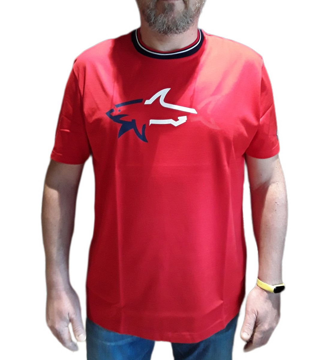 paul and shark red t shirt