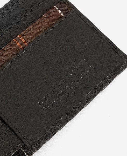 BARBOUR MGS0073-BK51 Leather Wallet & Card Holder Set Regalo BLACK