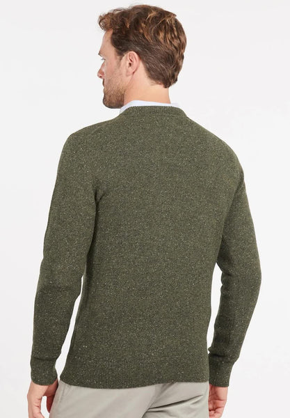 BARBOUR MKN0844-GN79 Tainsbury Crew Neck Pullover FOREST GREEN melange