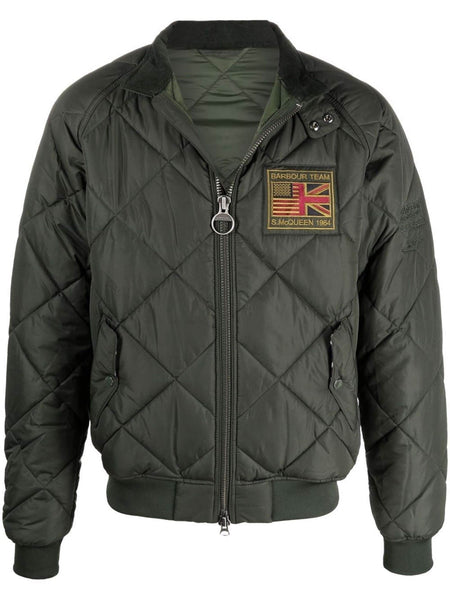 BARBOUR MQU1326 GN91 International Steve McQueen Quilted Merchant Jacket DARK GREEN