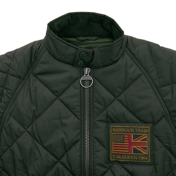 BARBOUR MQU1326 GN91 International Steve McQueen Quilted Merchant Jacket DARK GREEN