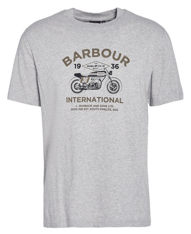 BARBOUR MTS13225-GY3 International Cafe' Graphic T-Shirt GREY MARL