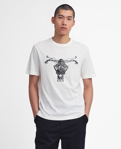 BARBOUR MTS1324-WH32 International Vallis Graphic T-Shirt WHISPER WHITE