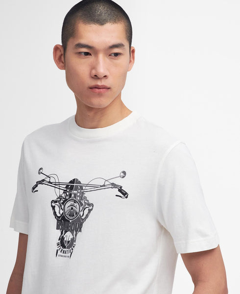 BARBOUR MTS1324-WH32 International Vallis Graphic T-Shirt WHISPER WHITE