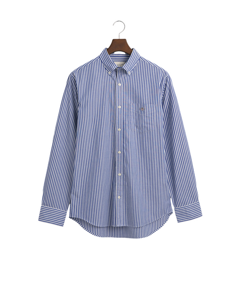 GANT 3000130-436 Reg Classic Stripe Shirt Camicia Righe Con Taschino COLLEGE BLUE