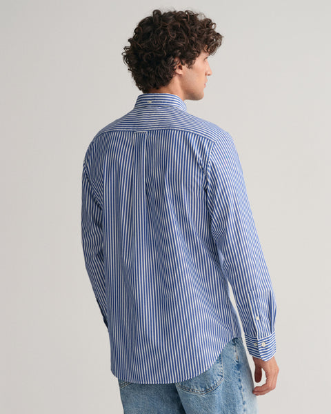 GANT 3000130-436 Reg Classic Stripe Shirt Camicia Righe Con Taschino COLLEGE BLUE