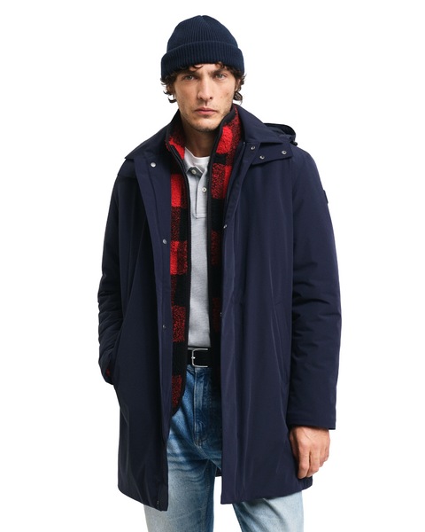 GANT 7006451-433 Padded Car Coat Trench Uomo BLU NAVY