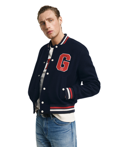 GANT 7006490-433 Wool-Mix Varsity Jacket BLU NAVY