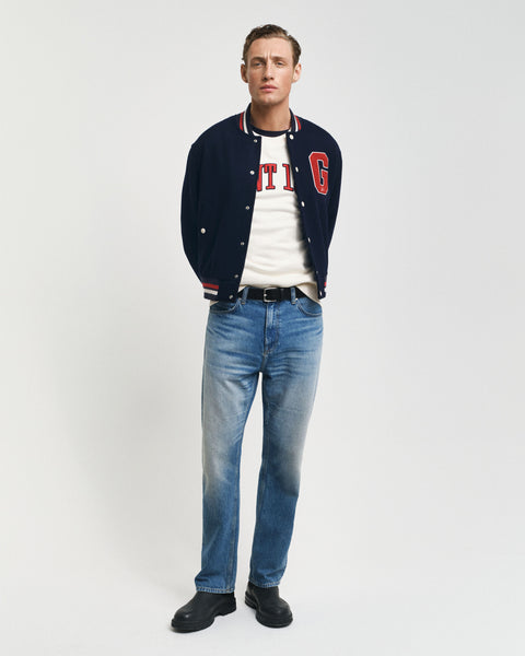 GANT 7006490-433 Wool-Mix Varsity Jacket BLU NAVY