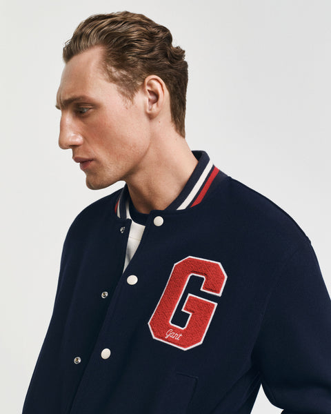 GANT 7006490-433 Wool-Mix Varsity Jacket BLU NAVY