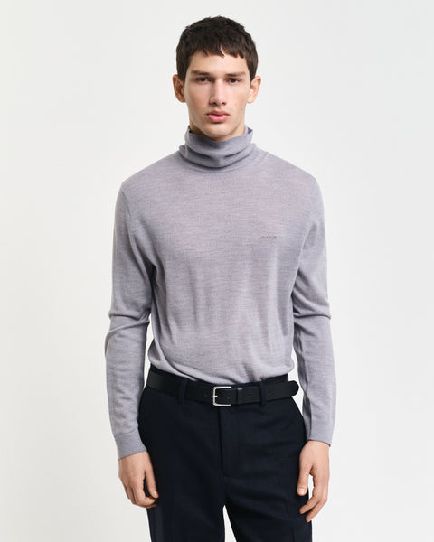 GANT 8050207-090 Extrafine Merino Wool Turtle Neck Dolcevita GREY MELANGE