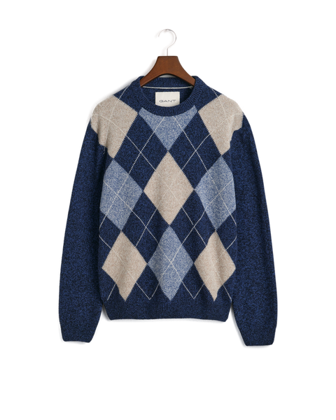 GANT 8060094-433 Argyle C-Neck Pullover EVENING BLUE