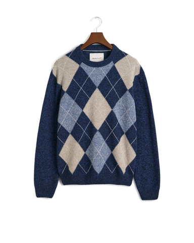 GANT 8060094-433 Argyle C-Neck Pullover EVENING BLUE