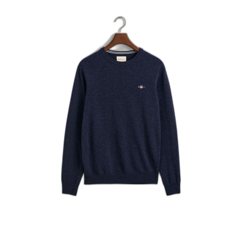 GANT 87211-480 Superfine Lambswool Pullover Girocollo DARK NAVY MELANGE