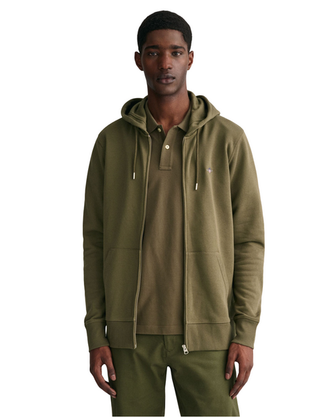 GANT 2007059-301 Felpa The Original Full-Zip Hoodie Sweat RACING GREEN