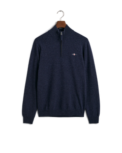 GANT 87213-480 Superfine Lambswool Half Zip Pullover Mezza Zip DARK NAVY MELANGE