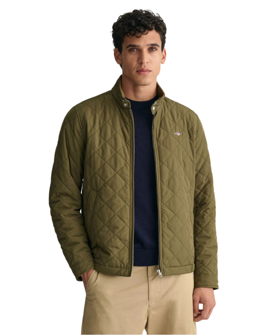 GANT 7006340-801 Quilted Windcheater Giubbino Uomo Trapuntato JUNIPER GREEN