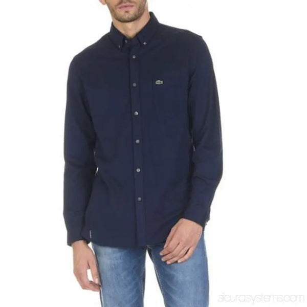 Lacoste CH9568-HEW Camicia in cotone jersey pique' button down BLU NAVY