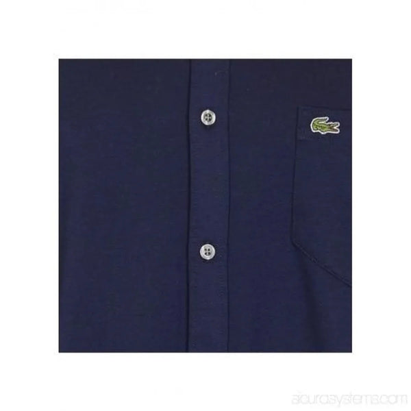 Lacoste CH9568-HEW Camicia in cotone jersey pique' button down BLU NAVY