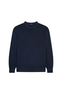 PAUL &amp; SHARK 11311001-050 Crew Neck Worsted Wool Sweater NAVY BLUE