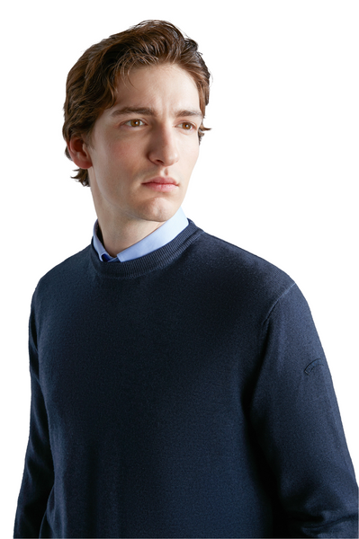 PAUL & SHARK 11311001-050 Pullover Girocollo In Lana Pettinata BLU NAVY