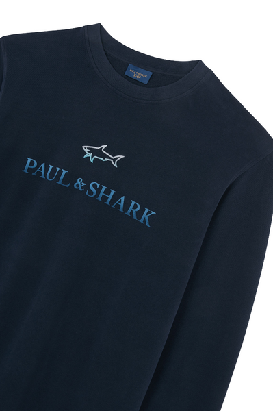 PAUL & SHARK 14311817-050 Felpa Girocollo New Logo BLU NAVY