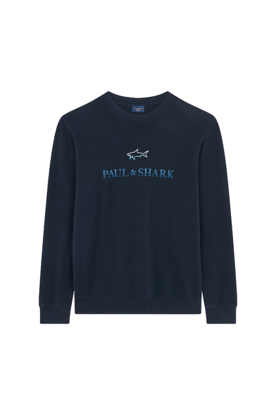 PAUL & SHARK 14311817-050 Felpa Girocollo New Logo BLU NAVY