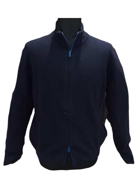 Paul & Shark 14311212-752 Cardigan In Misto Lana BLU NAVY