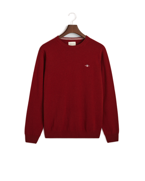 GANT 87211-604 Superfine Lambswool Pullover Girocollo PORT RED