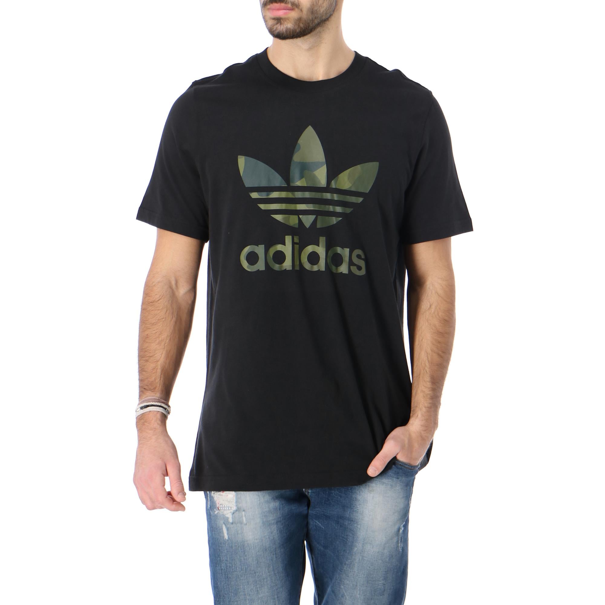 Adidas Originals FM3338 BLACK Trefoil Camou T-Shirt – TROVISO1883