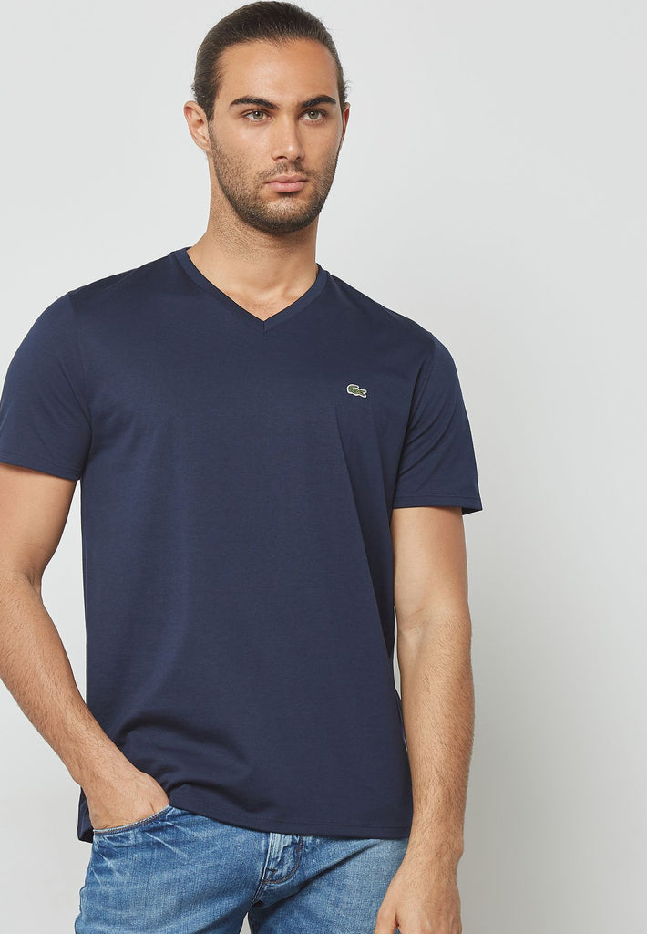 Lacoste TH6710-166 TROVISO1883 Cotton T-Shirt BLUE Short Sleeve navy –